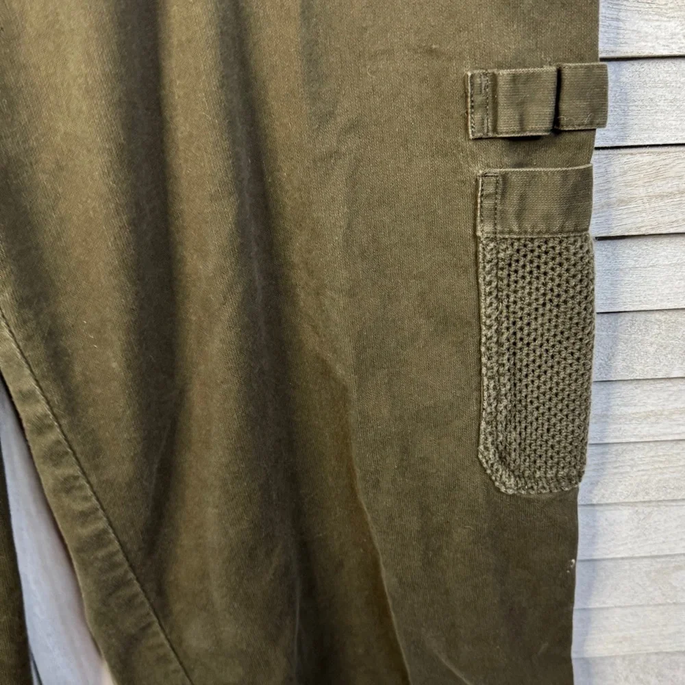 Lauren Ralph Lauren Olive Cargo Capri Pants Size 14 Utility Safari Cropped